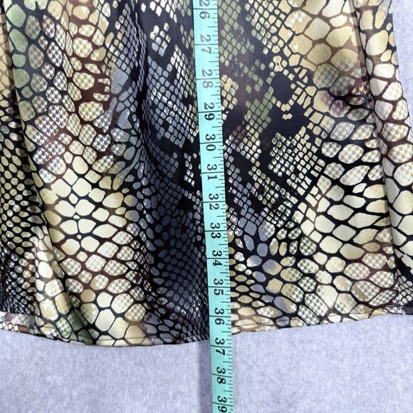 Cato Snake Skin Dress Womens Sz Med Brown Green With Belt Stretch - Picture 11 of 13